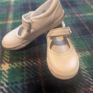 Keds White Sneakers with Velcro Strap and Rubber Sole